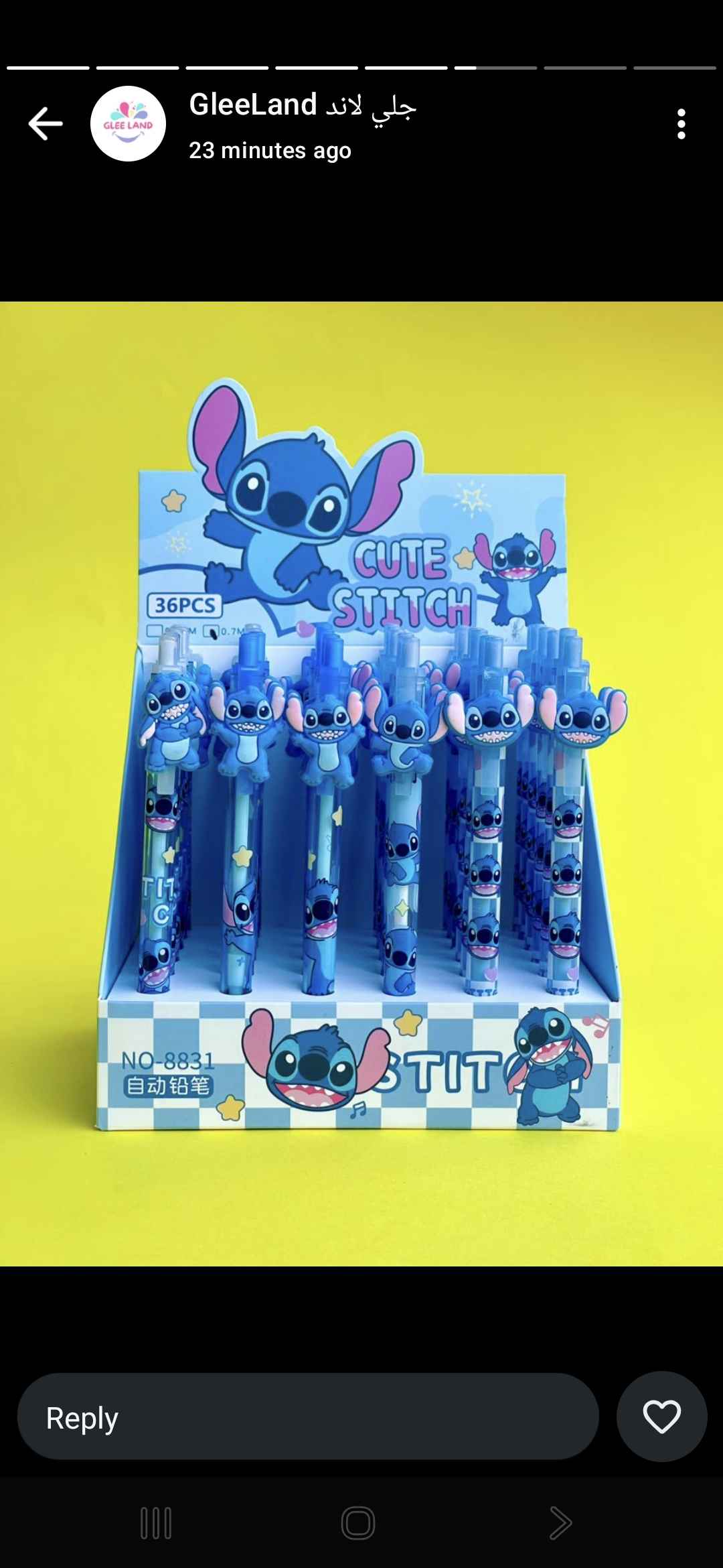 Stitch Pencil – Pink & Blue