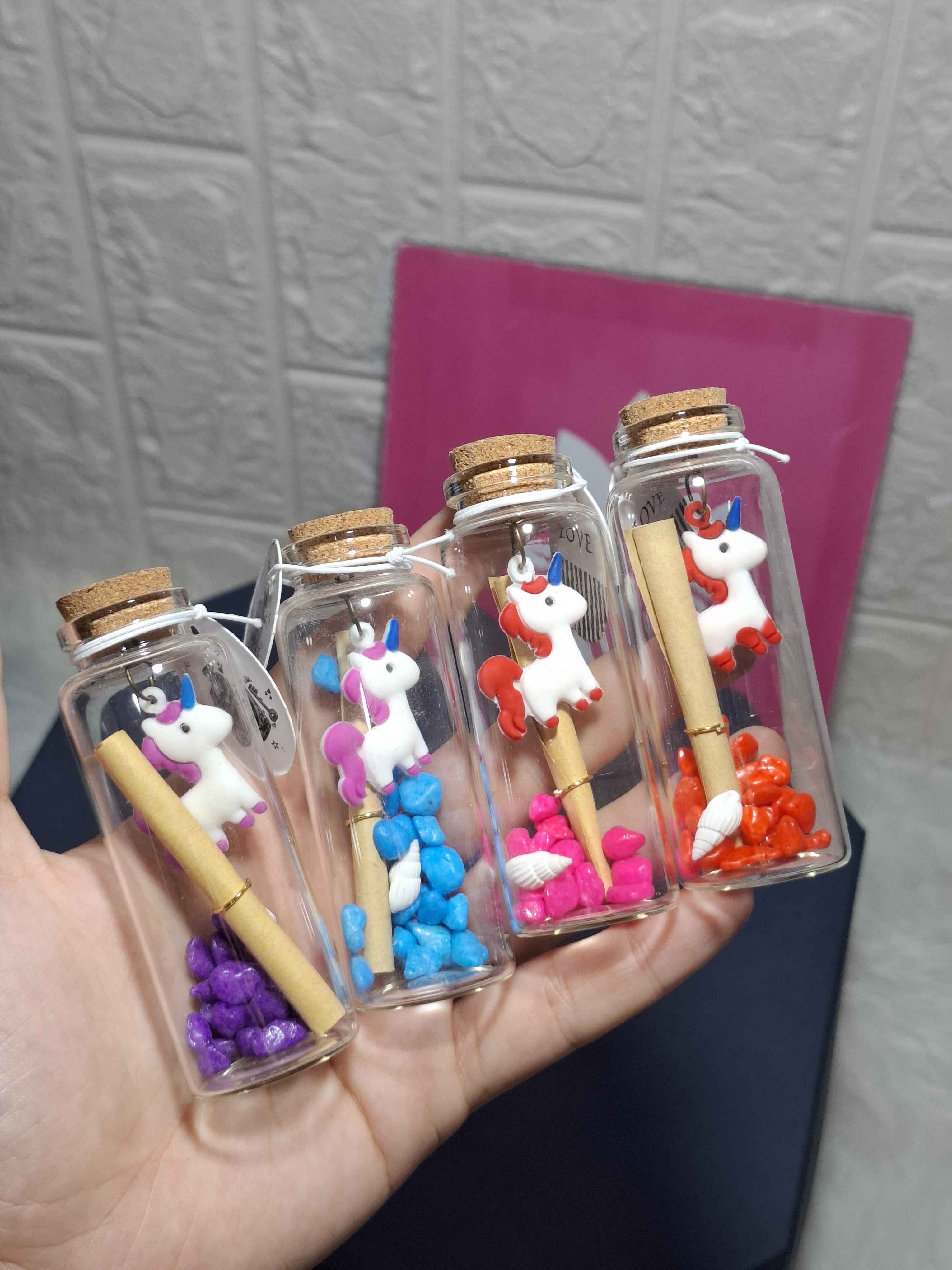 Unicorn Glass Message Bottles