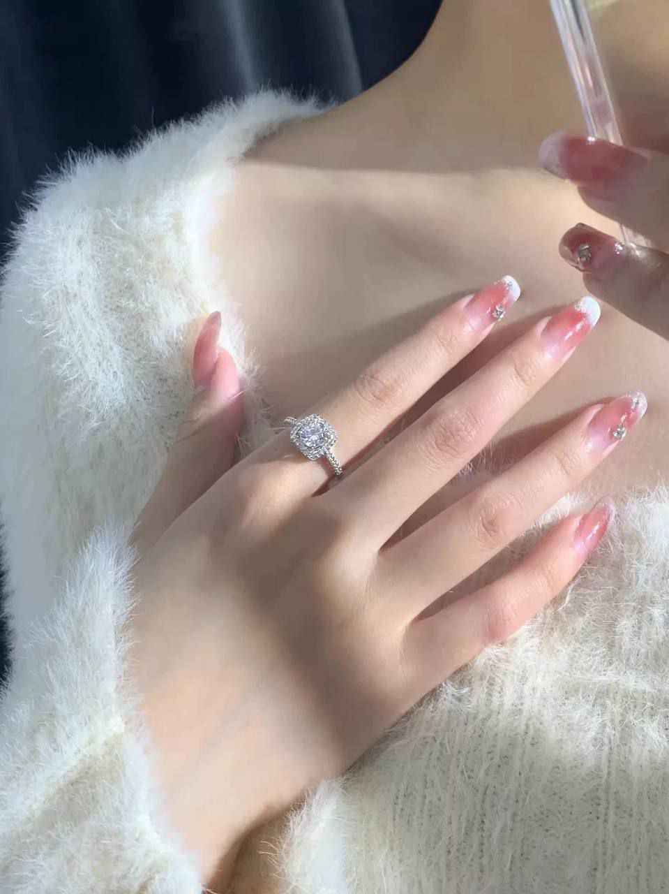 Platinum Square Bandura Ring